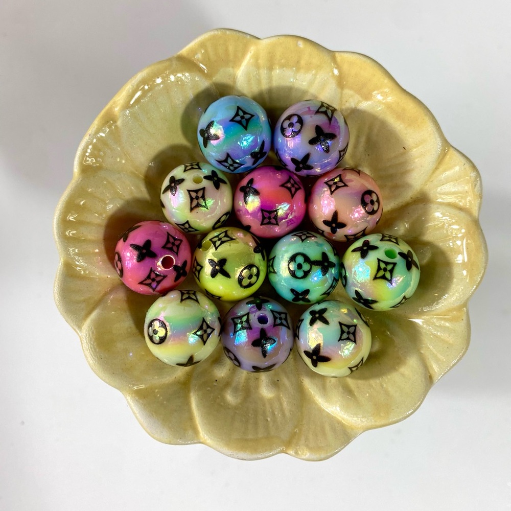 Set of 12 Colorful Unbranded Beads